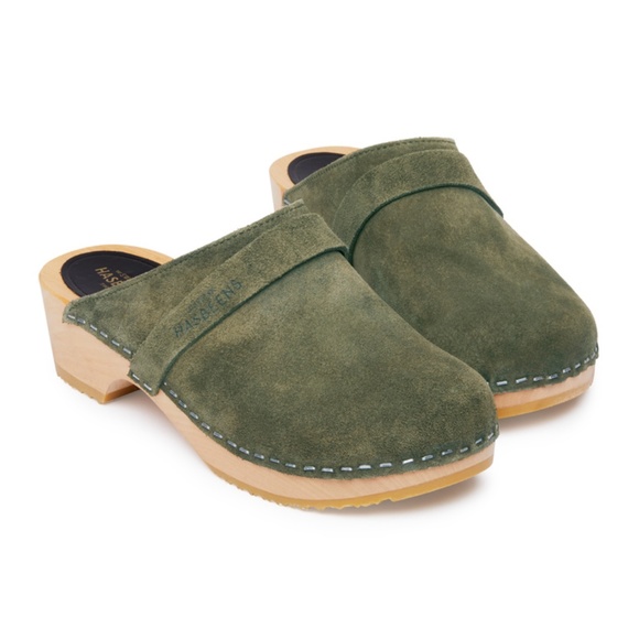 Swedish Hasbeens Shoes - Swedish Hasbeens Suede Clogs